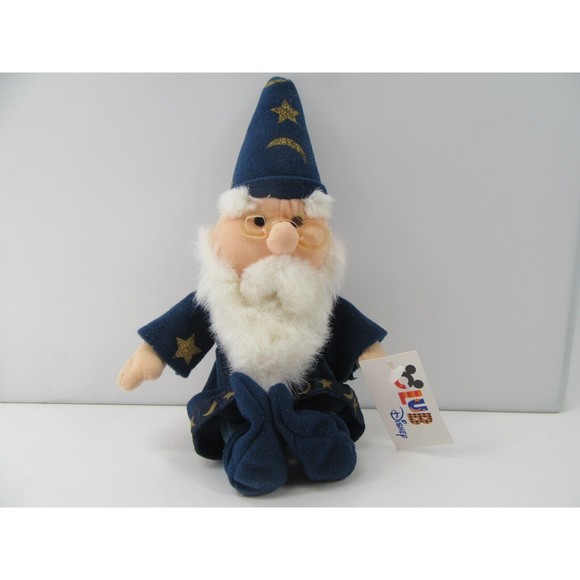 Club Disney Sword in the Stone Merlin Mini Bean Bag-Beanie With Tag Wizard Blue - Picture 1 of 6